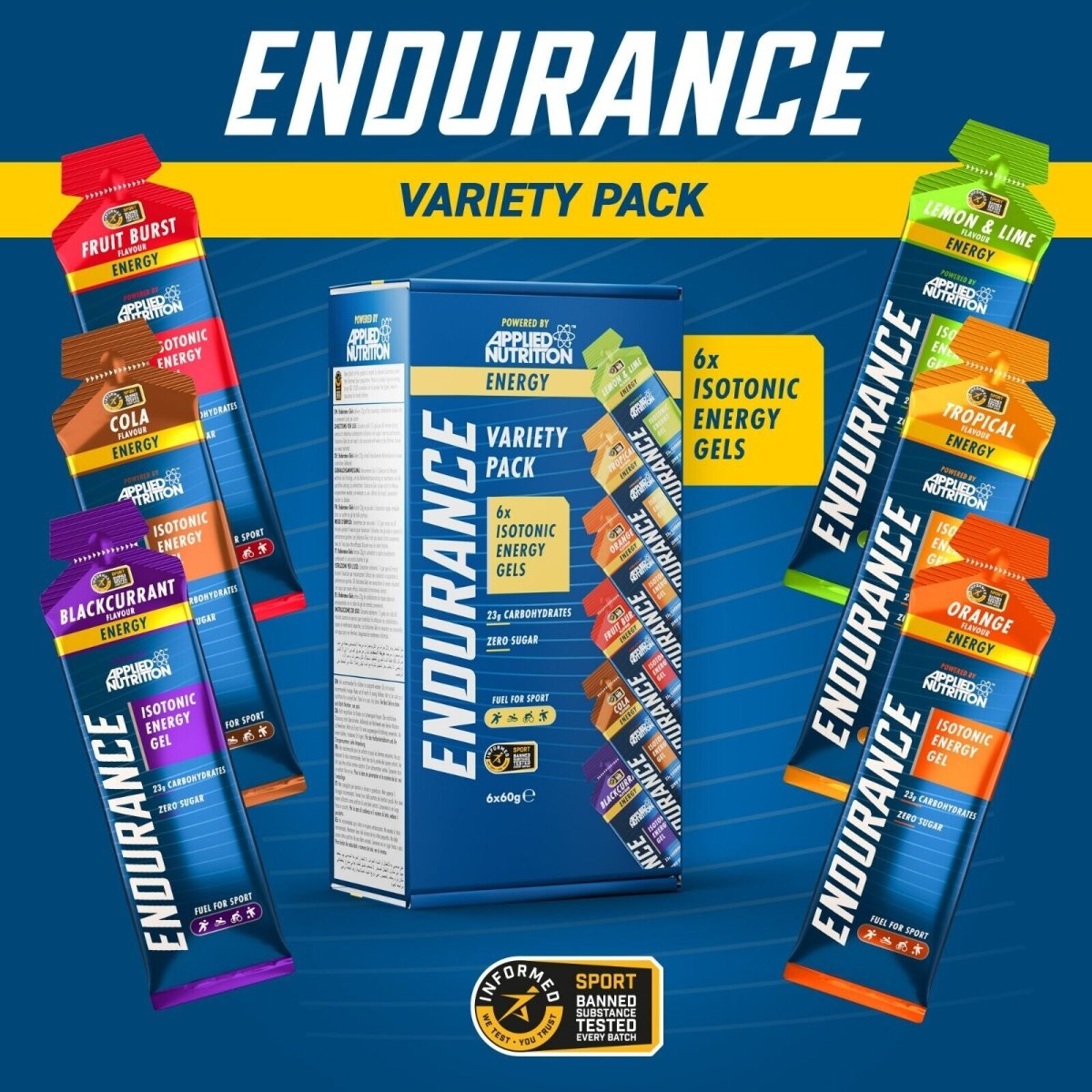 6 Pack Endurance Isotonic Energy Gels