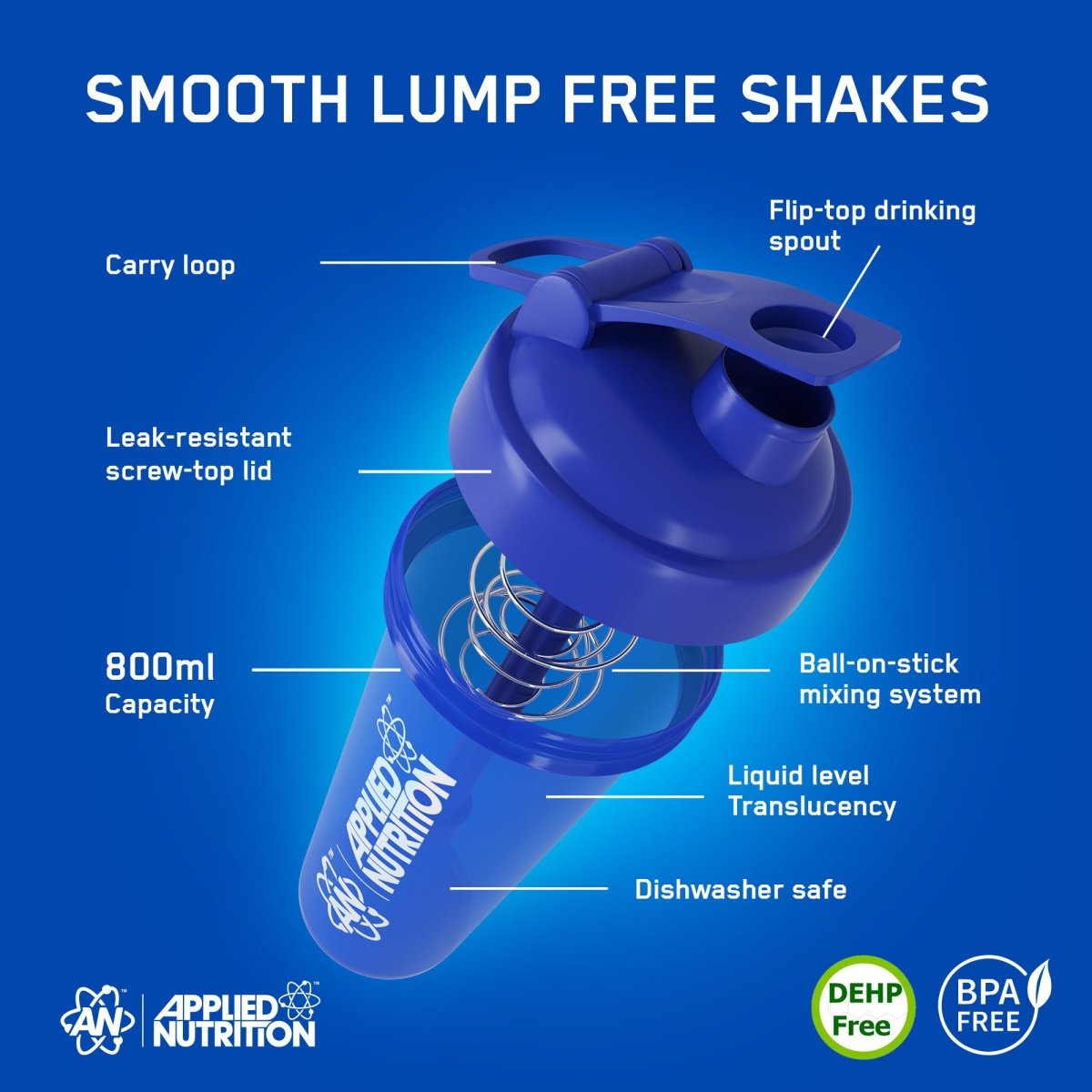 Blue Premium 800ml Shaker