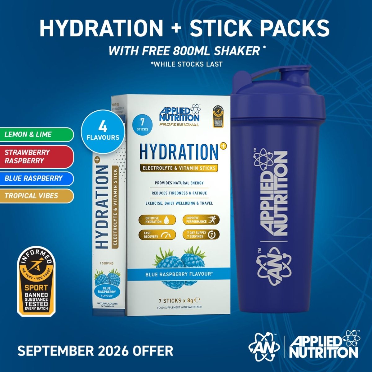 Hydration+ Electrolyte & Vitamin Powder Stick Pack