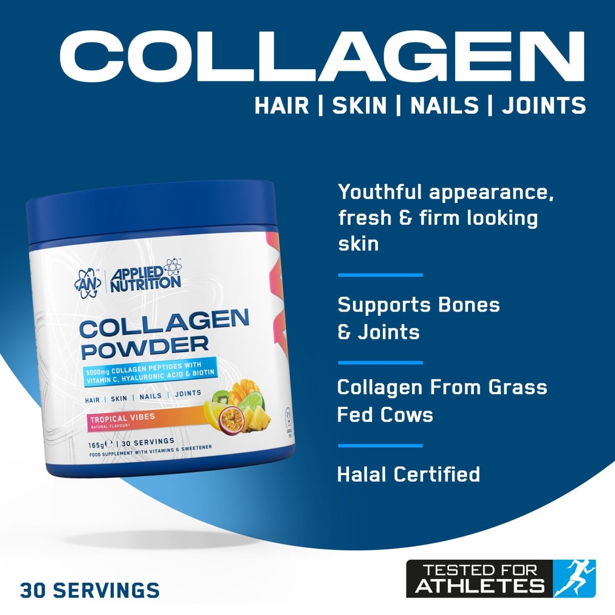 Collagen Wellness & Beauty Supplement with Vitamin C, Biotin and Hyaluronic Acid