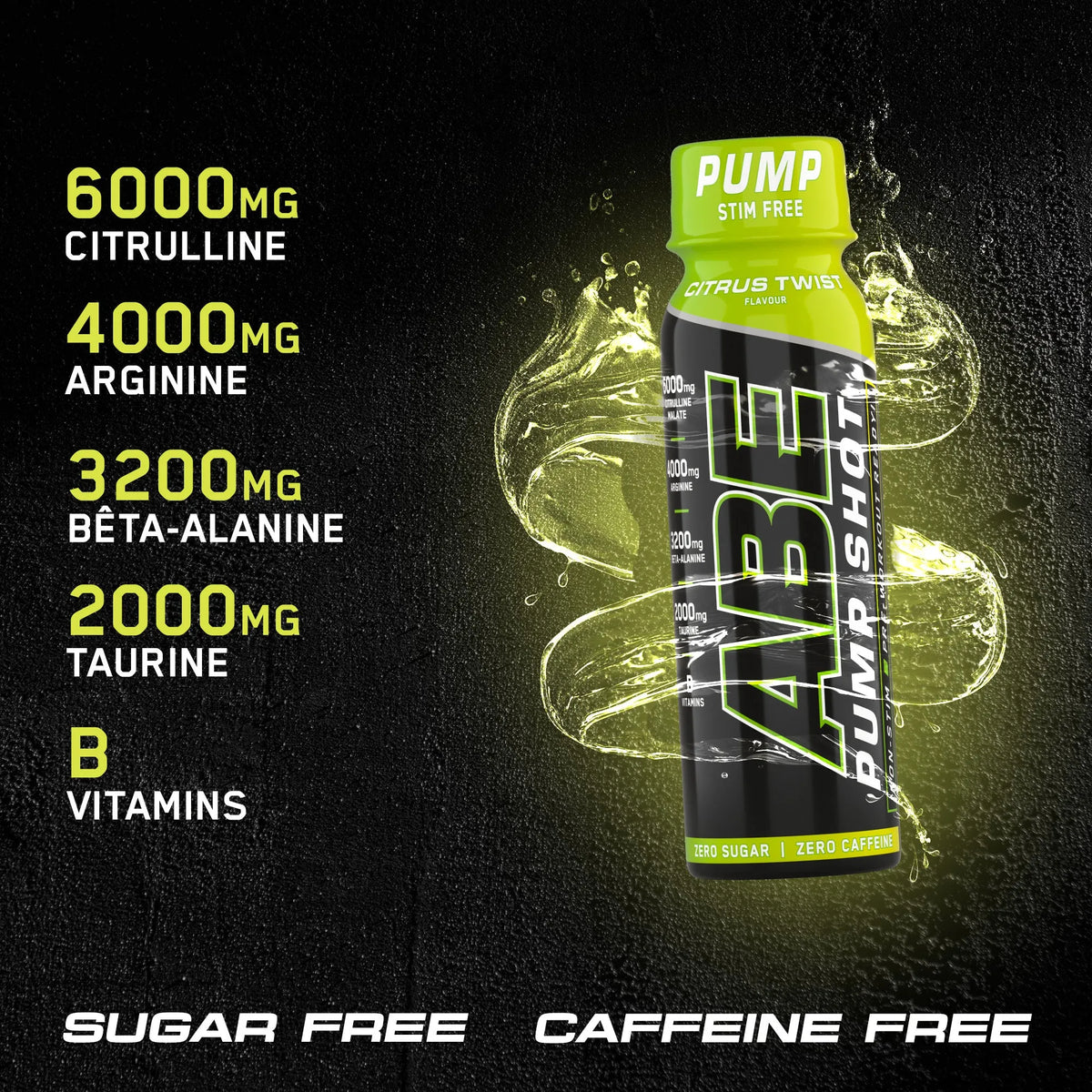 ABE Pump Pre-Workout Shots - Stim Free